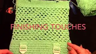 Crochet Basics 141 pt3 Making a Liner, Sewing it in Mesh Backpack By K.Jolie