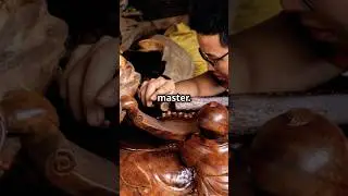 The joy of wood carving #Woodcarving #ArtisanCrafts #DIYWoodworking #CarvingTechniques #CreativeArt