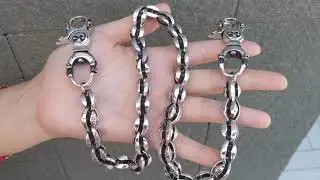 Skull Blossom Sterling Silver Wallet Chain
