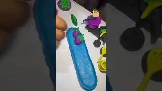 clay made vegetable cleaning using water #diyclay #diyart #havefun #easyart #letsplay