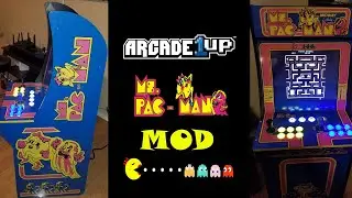 Arcade1up Ms. Pac-Man Mod with Horizontal Monitor!!