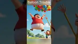 Balloon Gone Wrong! 😂🎈&rdquo; 😂 PlayTimePals34 #Golumol #Lambucha #BalloonTrouble #shorts #funny