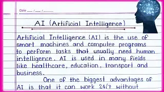 Essay on Artificial Intelligence (AI) in English || Advantage and disadvantage of AI