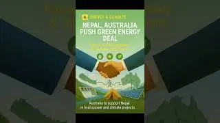 ⚡ NEPAL, AUSTRALIA PUSH GREEN ENERGY DEAL. Focus on Hydropower & Climate Resilience @Usaselfapply