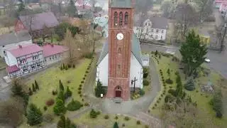 Gardna Wielka, church and lake. Poland 2017