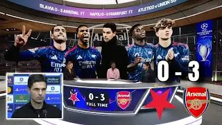 Arsenal Smash Slavia Praha 3-0! Merino & Rice Masterclass + Reactions 🔥