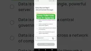 Xenea Wallet today Quiz answer | 05 September 2025 | Xenea Wallet daily Quiz#xeneawallet #dailyquiz