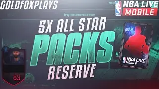 NBA Live Mobile 5x All-Star Reserve Packs!! 89+ PULL!!