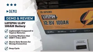 Demo and Review - Solar Setup with Rvpozwer LIFEP04 12.8V Lithium Battery