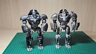 ROTB Transformers Optimus Primal VS Apelinq simple acticulation and action stop motion review.