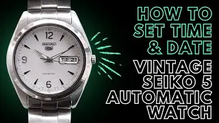 Как установить время и дату на винтажных автоматических часах Seiko 5
