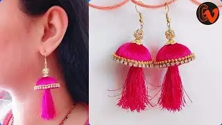 Silk Thread Earring Tutorial / Silk Thread Jhumka / Silk Thread Tassel