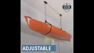 StoreYourBoard Kayak and Canoe Ceiling Pulley System, Garage Mount Storage Hoist
