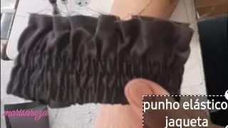 punho elástico para jaqueta