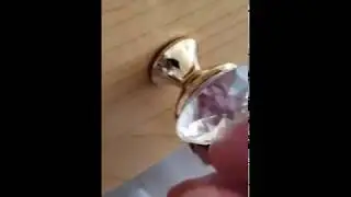NINA 1-3/8 IN. POLISHED GOLD WITH CLEAR CRYSTAL CABINET KNOB