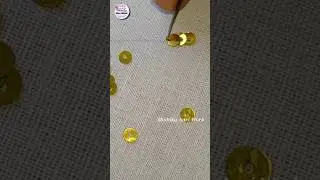 Aari Work Chamki (Type 1) Stitch In Tamil | Shobika Aari Work Class🦋