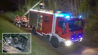 AUSFLUG VON KATZE ENDET MIT FEUERWEHR-EINSATZ - [TIERRETTUNG: KATZE AUF BAUM mit HAPPY END] -