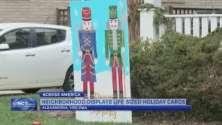Virginia neighborhood displays life-sized holiday cards