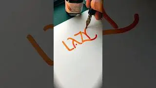 Comment the laziest day 🦥 #calligraphy #art #lettering