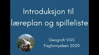 Geografi #00 Introduksjon til kanal