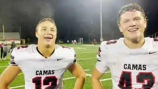 Interview: Camas seniors Nikko Speer and Beau Harlan react to Papermakers' 24-14 win over Skyview