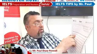 IELTS Tips by Mr. Paul - IELTS Teacher @ ICSA