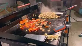 Peppers and Sausage on the Blackstone Griddle