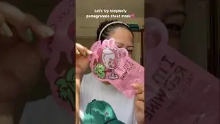 Trying out the most viral Korean Tonymoly sheet Mask😍 #shorts #youtubeshorts #skincare #viralvideo