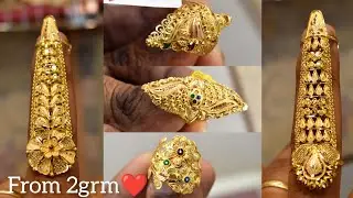 মাত্র 3 grm থেকে Gold finger ring Collection||Light weight gold suopoka finering collection2023