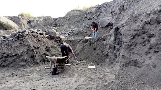 Under the cliff also in the sand mine..