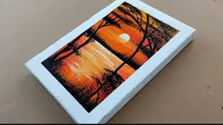 Easy and fast dry Season's Hidden Treasure || Acrylic painting for beginners.