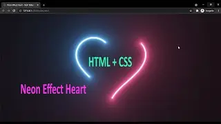 Neon Effect Heart   ||   HTML + CSS + JavaScript