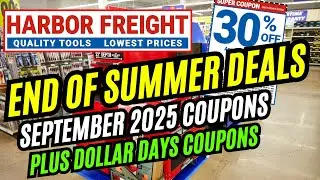 Сентябрьские акции Harbor Freight Dollar Days с купонами на скидку 30% и суперкупонами &mdash; видео, п...