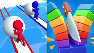 Snow Race Vs Slice It All Walkthrough Android IOS New Levels Gameplay