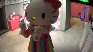 ハーモニーランドでキティちゃんにシナモンくんの絵を渡したよ (2015.6.2)