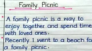 10 Lines on Family Picnic ll Essay on Family Picnic 10 Lines in English ll