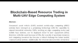 Blockchain Based Resource Trading in Multi UAV Edge Computing System