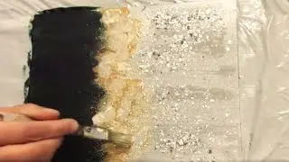 DIY Silver, Green, Blue, Gold Glitter Abstract Canvas Wall Art| Easy Silver and Gold Glitter Decor