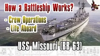 How a WW2 American Battleship Works - USS Missouri (BB-63) * Crew Operations & Life Aboard * SsmH