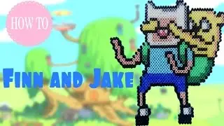 Как сделать Финна и Джейка (Время приключений) из бисера Perler