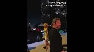 Security shoves a man as Ivanka Trump and Jared Kushner head to their car