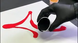 Acrylic Spin Painting!! Fluid Art 45 MPH Beginners Spin Technique! Wigglz Art