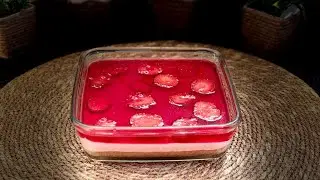 Bakery Style Glossy Strawberry Cheesecake 🍓 | Creamy & Smooth | Easy No Bake Dessert 