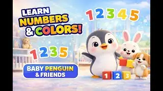 Baby Penguin Cartoon | Colors, Numbers & Playtime for Kids #learnnumbers #freinds #earlyeducation