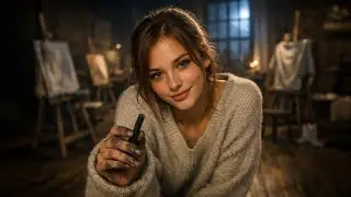Dangerously Soft, Your Life Drawing Muse sneaks back after hours to lean over your… (ASMR F4M)