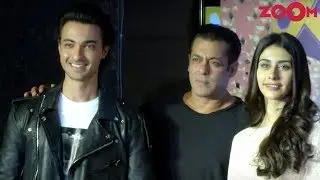 Salman Khan Poses With His Brother-In-Law Aayush Sharma & Warina Hussain At Loveratri Trailer Launch
