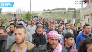 آلاف الفلسطينيين يشيعون جثمان الشهيد باسل الأعرج في الولجة غرب بيت لحم