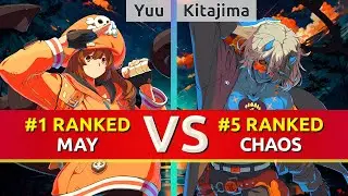 GGST ▰ Yuu (#1 Ranked May) vs Pomeranian Kitajima (#5 Ranked Chaos). High Level Gameplay