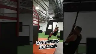 Rope Swing Like Tarzan #obstacletraining #ninjawarrior #sendit #upperbodyworkout #ocrtraining #ocr