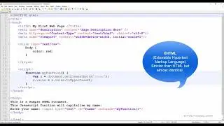 HTML page Structure